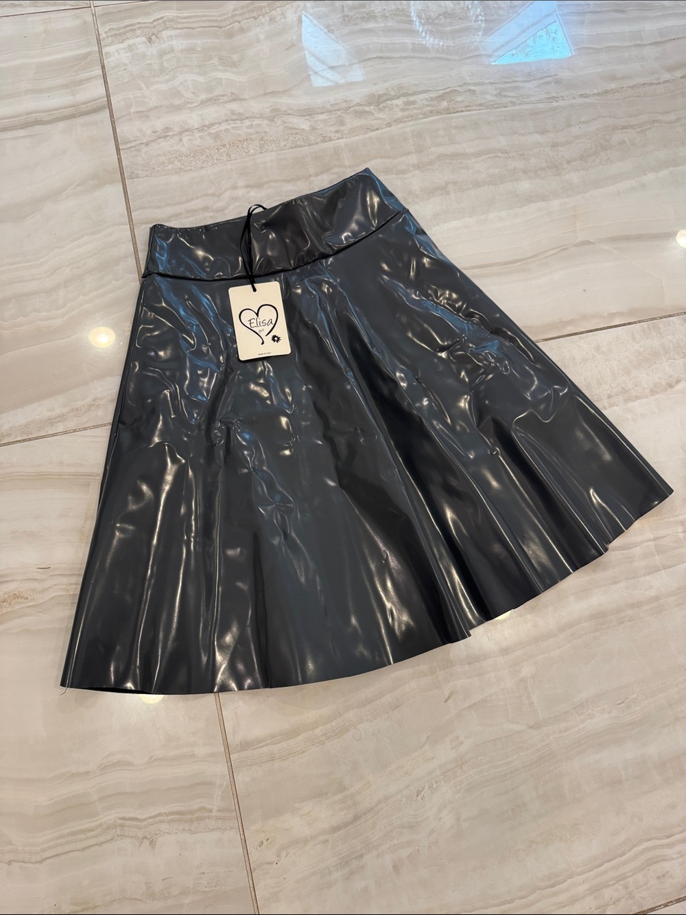 A-Line Skirt in Charcoal Black